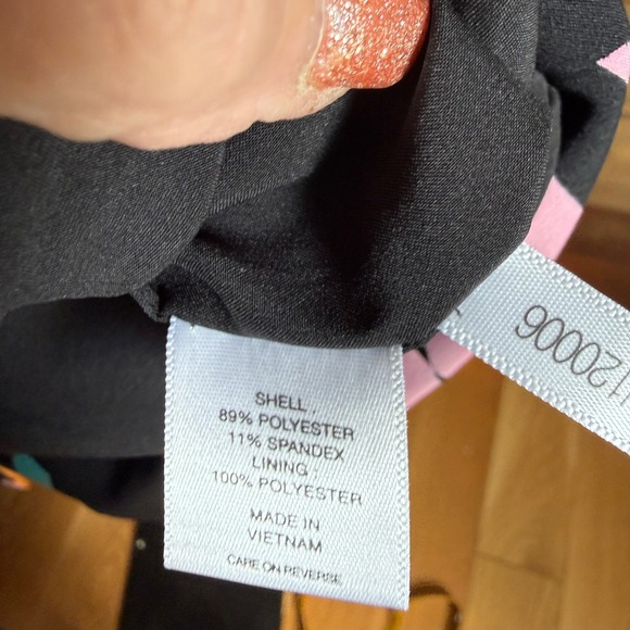 New York & Company Neon Houndstooth Double Breasted Blazer Black Multi XS - Picture 6 of 7